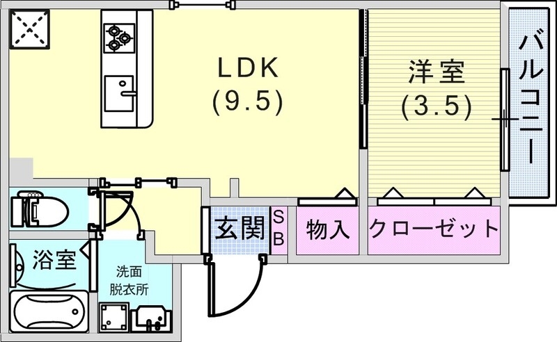 いい感じの間取りです。