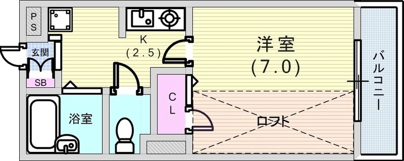 ゆったりとには十分のスペースです