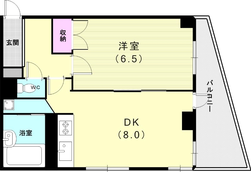 1LDK（35.54平米）お風呂トイレ別・独立洗面台・収納