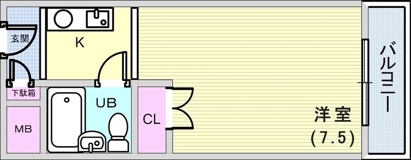 1R（18.2平米）３点ユニット・ミニキッチン