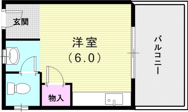 1R(15.20平米)独立洗面台・収納スペース・ミニキッチン