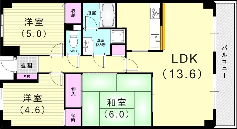 1階の間取り図