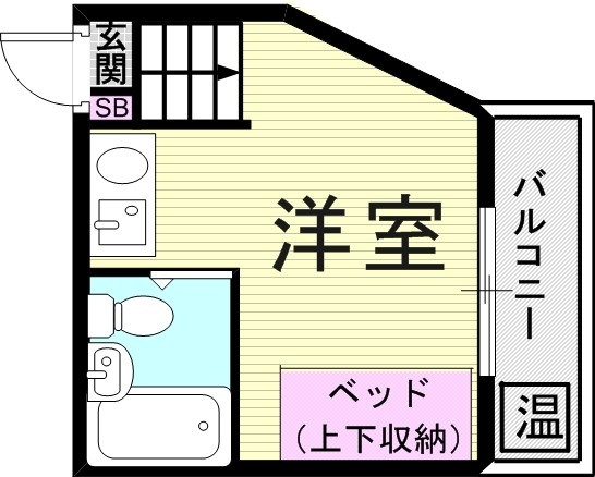 1R(16平米)3点ユニット