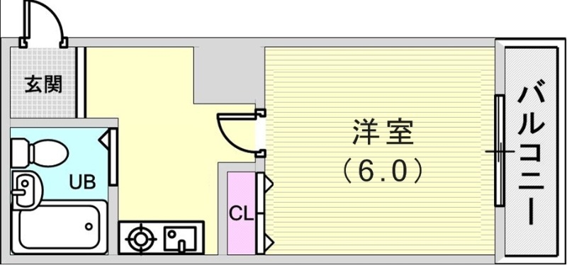 1K（18平米）バルコニー・IHコンロ・モニターホン・収納