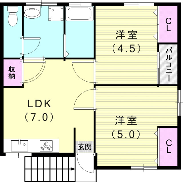 2階の間取り図
