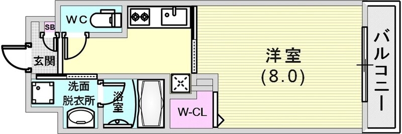 単身さんには丁度いい間取りですね。