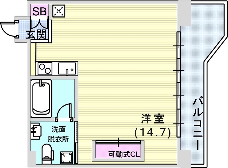 お洒落さんのための広々ワンルーム