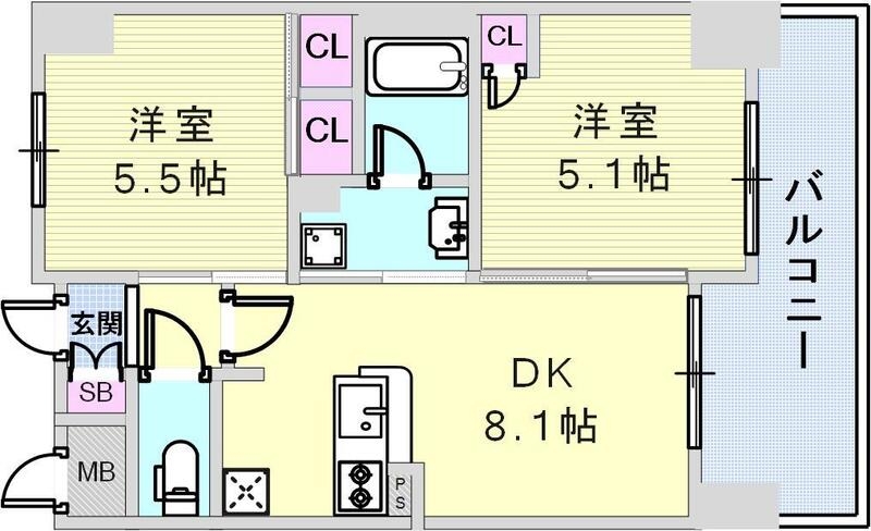 2階の間取り図