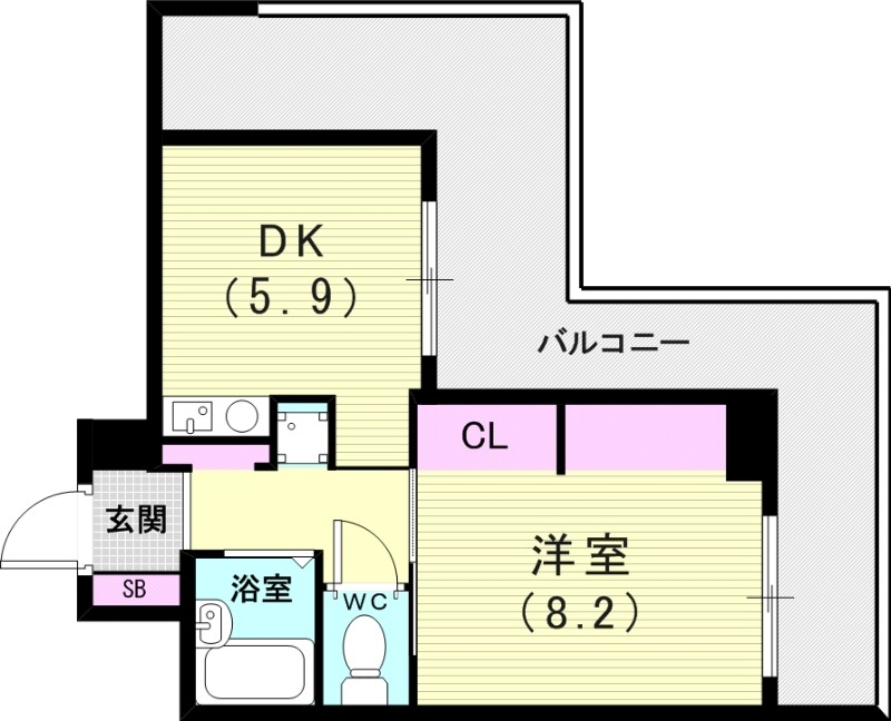 8階の間取り図