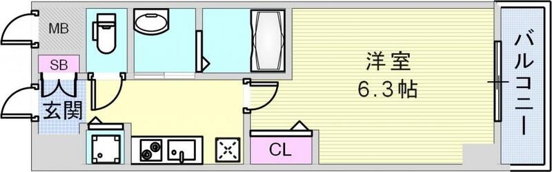 一人暮らしンいピッタリの間取り