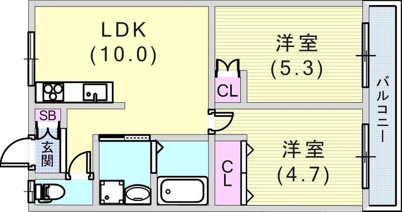1階の間取り図