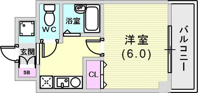 使いやすい1Kの間取りです。