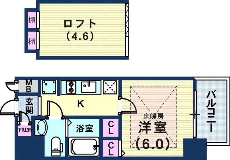 珍しいロフト付きですよ
