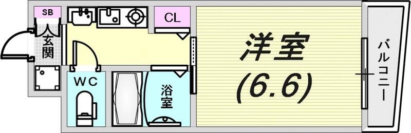 １Kの間取りです