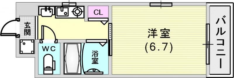 使いやすい1Kの間取りです。