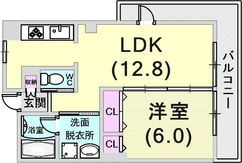 L字バルコニーで日当たりいいです