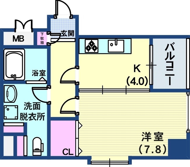 食べるところと寝るところを分けれる間取りです。