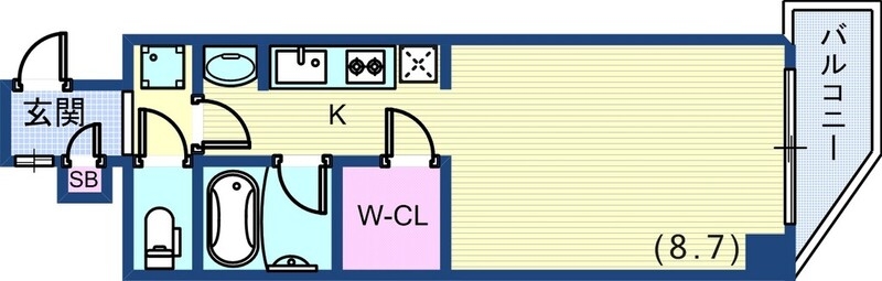 8階の間取り図