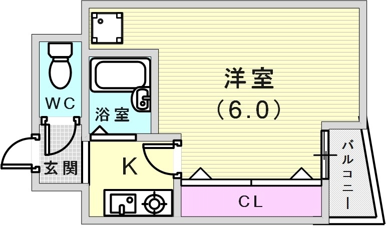 機能的なワンルーム