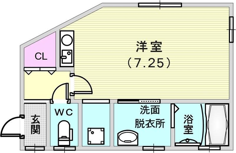 広めの１Ｒタイプです。