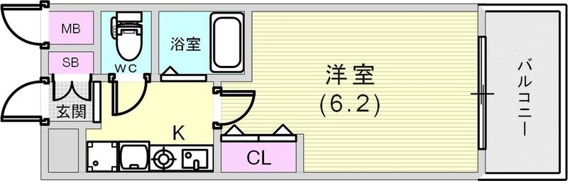 一人暮らしには十分な間取です!