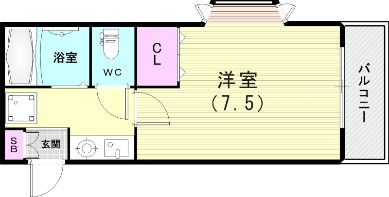 単身さん向けの間取りです。