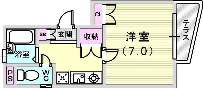 セパレートの間取りです。