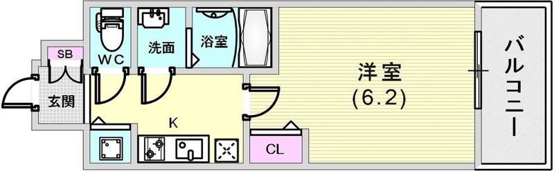 お一人には最適の間取りです。