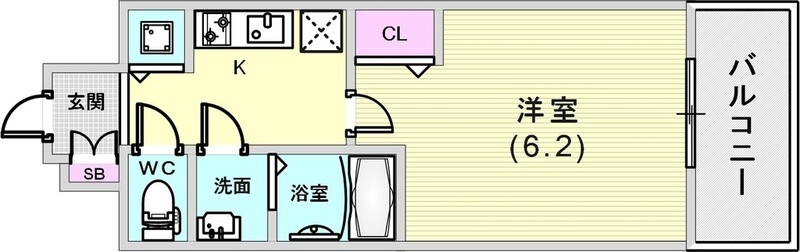 お一人には最適の間取りです。