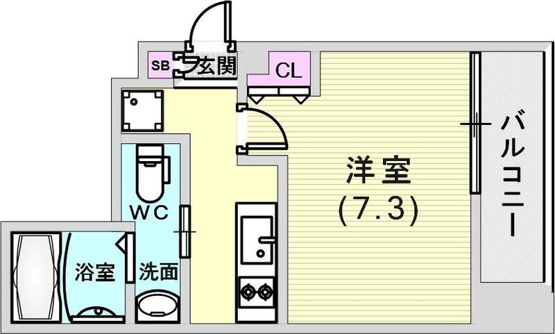 角部屋のお部屋です。