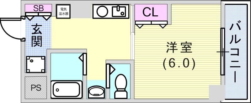 嬉しい三点セパレートのお部屋です。クローゼットもあります。