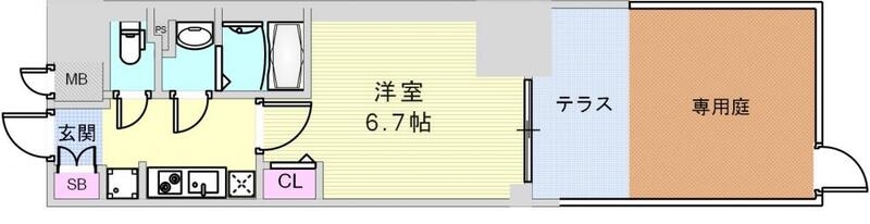 使いやすい1kの間取りです。