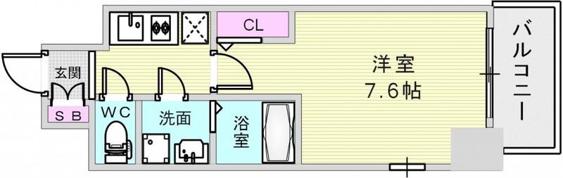 １Kの間取りです
