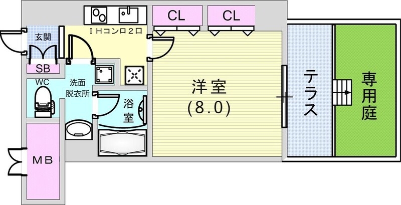 １Ｋ（２９．０３平米）浴室乾燥機・室内洗濯機置場・エアコン