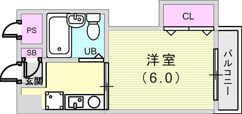 1K（18平米）オートロック・収納・室内洗濯機置場・下駄箱