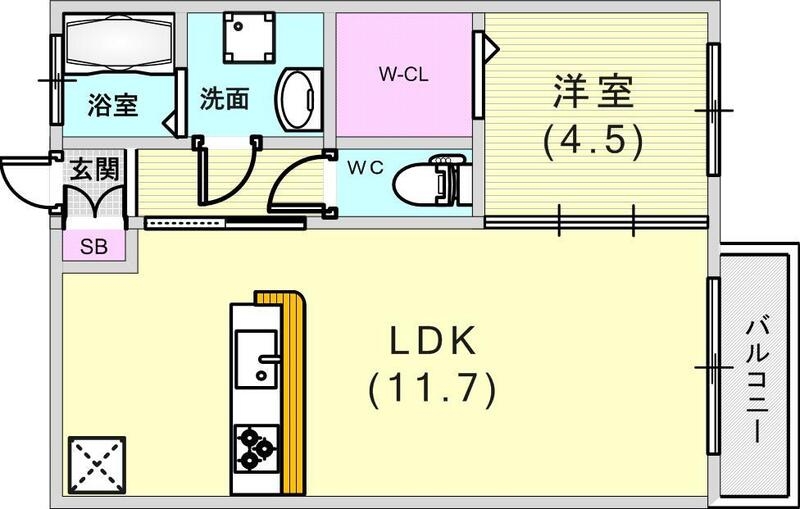 1階の間取り図
