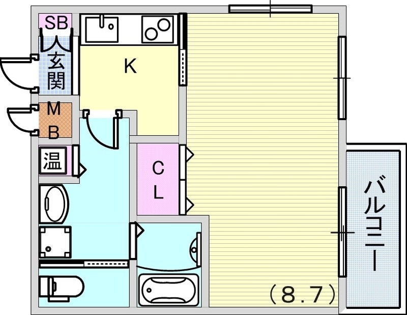 1K（２７.５０平米）オートロック・駅近物件・角部屋