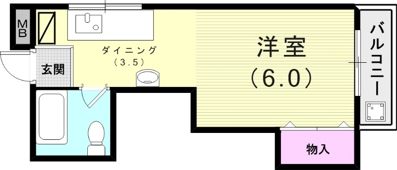シンプルなお部屋です
