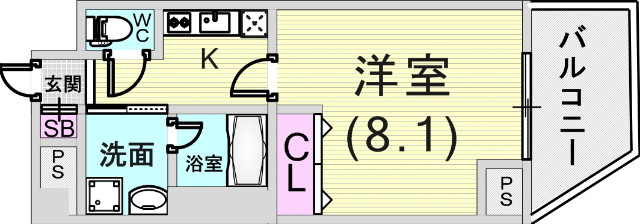 1K（29.6平米）ネット無料・浴室乾燥機・モニターホン