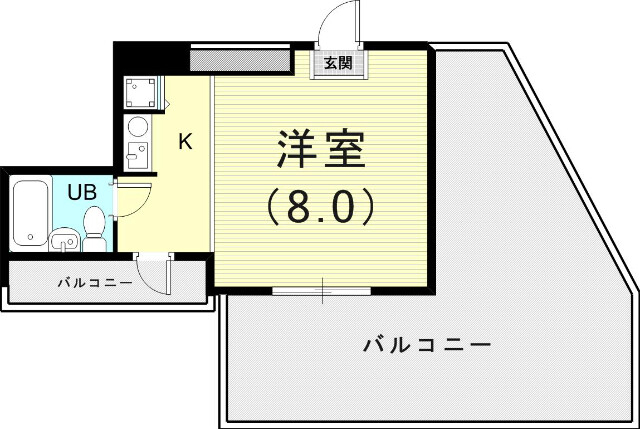 １R（２１.９８平米）ネット無料・エアコン・照明器具