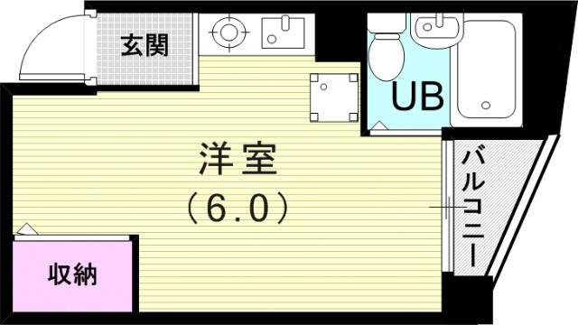 1R(20平米)室内洗濯機置場・収納・エアコン・ユニットバス