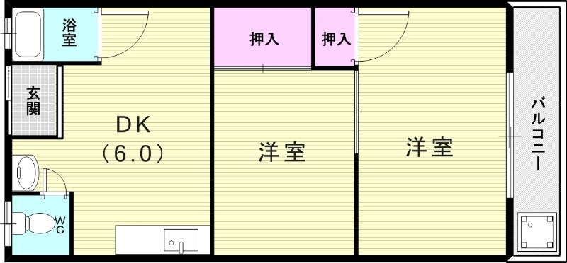 2階の間取り図