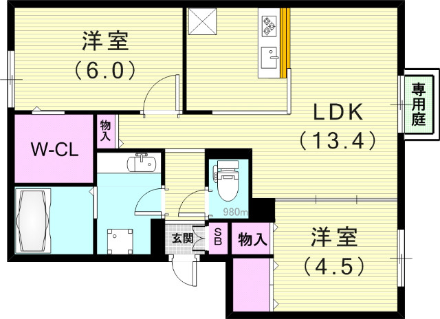 1階の間取り図
