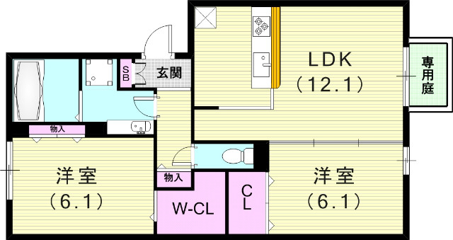 2階の間取り図