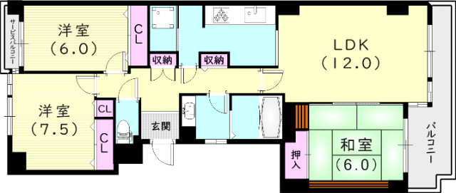 1階の間取り図