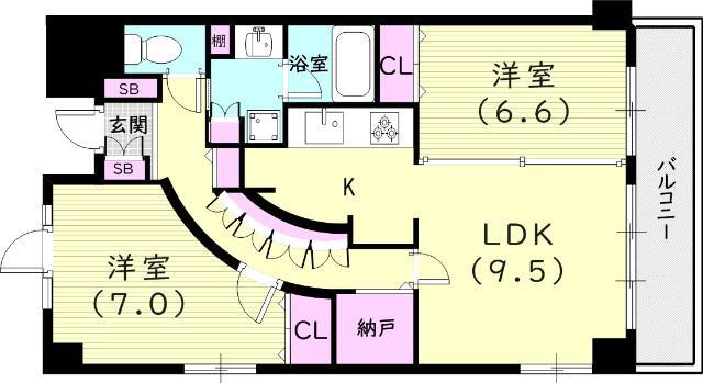 2階の間取り図