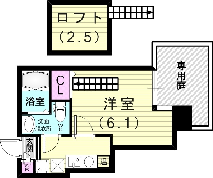 1K＋ロフト（２０．３６）ロフト付き・IHコンロ・宅配BOX