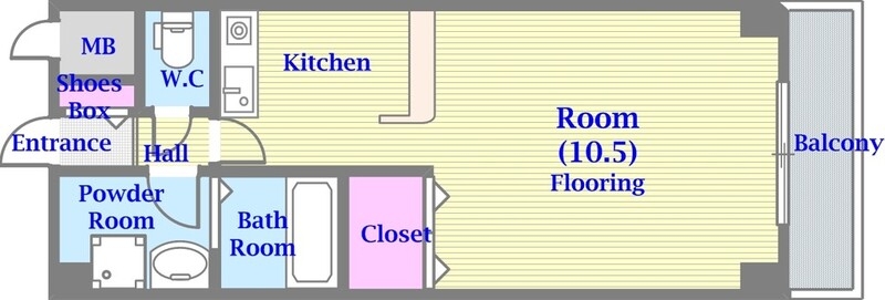 バストイレがセパレート、独立洗面所のある使い易い間取りです。