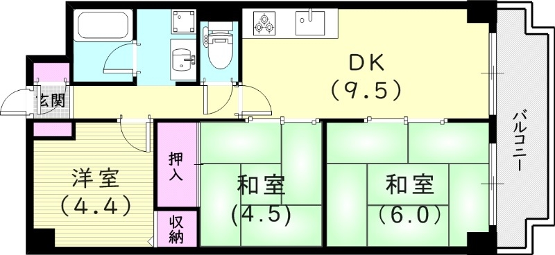 4階の間取り図