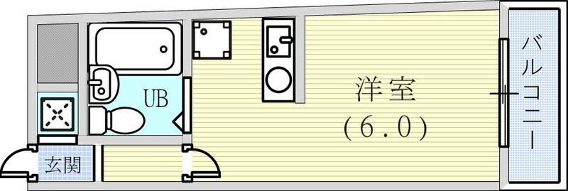 1R（２1平米）エアコン・給湯機・シューズボックス